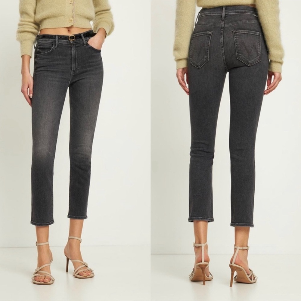 Mother Denim The Mid Rise Dazzler Ankle Jeans The Night Is Watching Gray 28